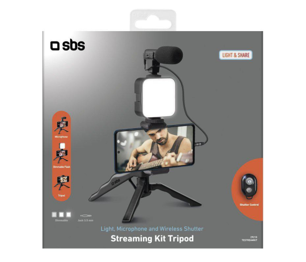 SBS Tripod bezprzewodowy SBS ze światłem LED i mikrofonem ^ - 1465186 - zdjęcie 3